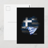 Griechenland-Flagge Postkarte (Vorne/Hinten)