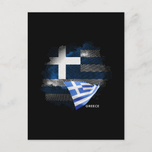 Griechenland-Flagge Postkarte