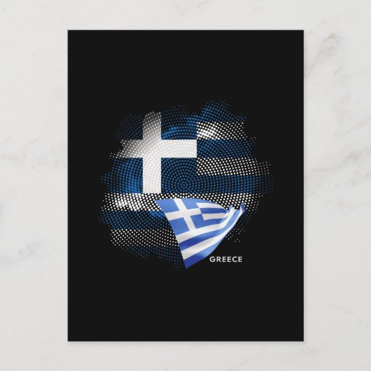 Griechenland-Flagge Postkarte (Vorderseite)