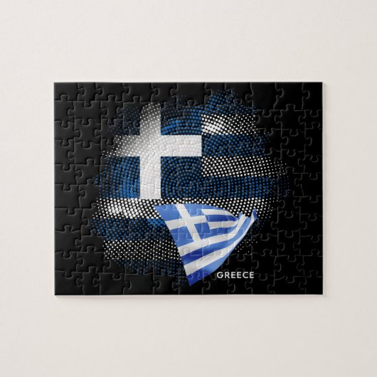 Griechenland-Flagge Puzzle (Horizontal)
