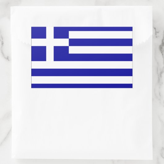 Griechenland-Flagge Rechteckiger Aufkleber (Tasche)