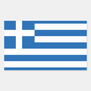 Griechenland-Flagge Rechteckiger Aufkleber