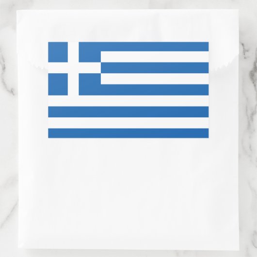 Griechenland-Flagge Rechteckiger Aufkleber (Tasche)
