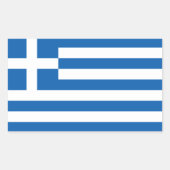 Griechenland-Flagge Rechteckiger Aufkleber (Vorderseite)