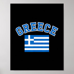 Griechenland-Flagge Reise-Souvenir Griechisch Poster