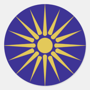 Griechenland-Flagge Runder Aufkleber