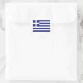Griechenland-Flagge Runder Aufkleber (Tasche)