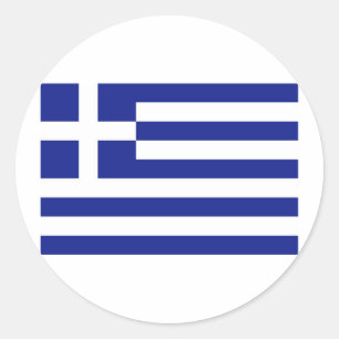 Griechenland-Flagge Runder Aufkleber
