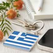 Griechenland-Flagge Schlüsselanhänger (Vorderseite rechts)