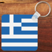 Griechenland-Flagge Schlüsselanhänger (Rückseite)