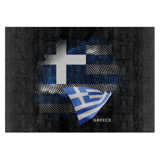 Griechenland-Flagge Schneidebrett (Vorderseite)