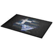 Griechenland-Flagge Schneidebrett (Ecke)