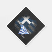 Griechenland-Flagge Serviette (Ecke)