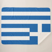 Griechenland-Flagge Sherpadecke (Vorderseite (Horizontal))