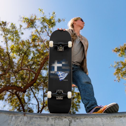 Griechenland-Flagge Skateboard (Außenbereich 1)