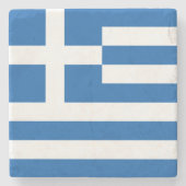 Griechenland-Flagge Steinuntersetzer (Vorderseite)