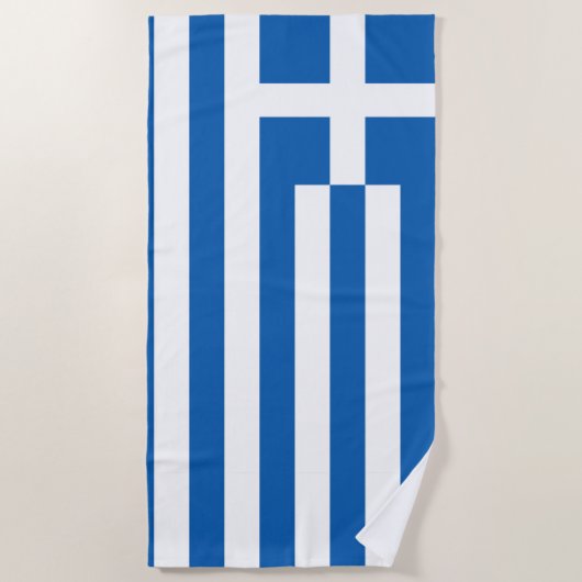 Griechenland-Flagge Strandtuch (Vorderseite)