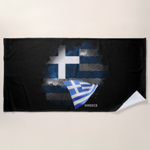 Griechenland-Flagge Strandtuch