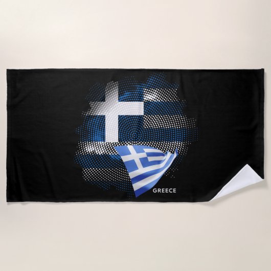 Griechenland-Flagge Strandtuch (Vorderseite)