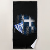 Griechenland-Flagge Strandtuch (Vorderseite)