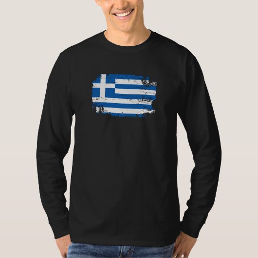 Griechenland-Flagge T-Shirt (Vorderseite)