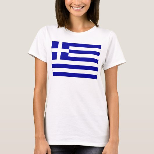 Griechenland-Flagge T-Shirt (Vorderseite)