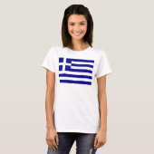 Griechenland-Flagge T-Shirt (Vorne ganz)