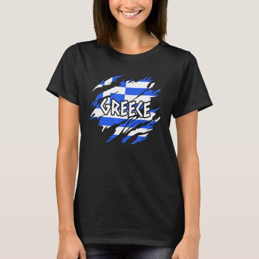 Griechenland-Flagge T-Shirt (Vorderseite)