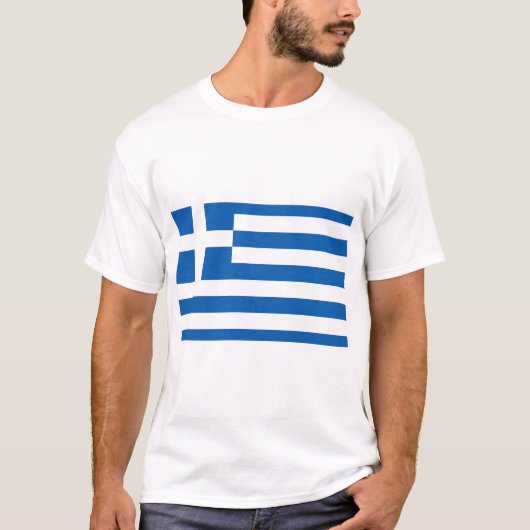 Griechenland-Flagge T-Shirt (Vorderseite)