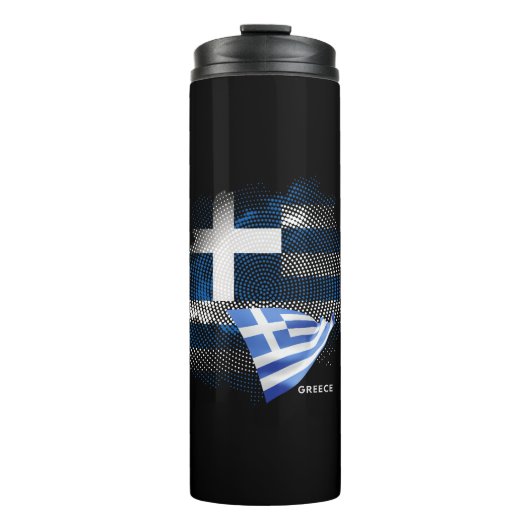 Griechenland-Flagge Thermosbecher (Vorderseite)