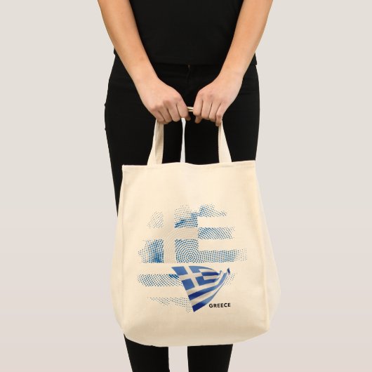Griechenland-Flagge Tragetasche (Vorderseite (Produkt))