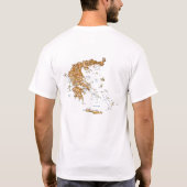 Griechenland-Flagge und Karten-T - Shirt (Rückseite)