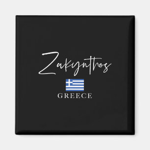 Griechenland Flagge Urlaub - Insel Zakynthos  Magnet