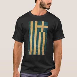 Griechenland Flagge Vintag Grunge Men Black T-Shirt