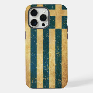 Griechenland-Flagge Vintage Grunge iPhone 15 Pro Max Hülle
