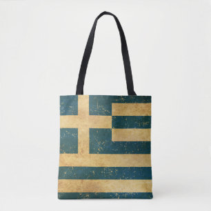Griechenland-Flagge Vintage Grunge Tasche