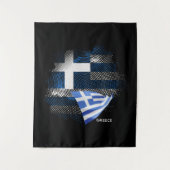 Griechenland-Flagge Wandteppich (Vorderseite)