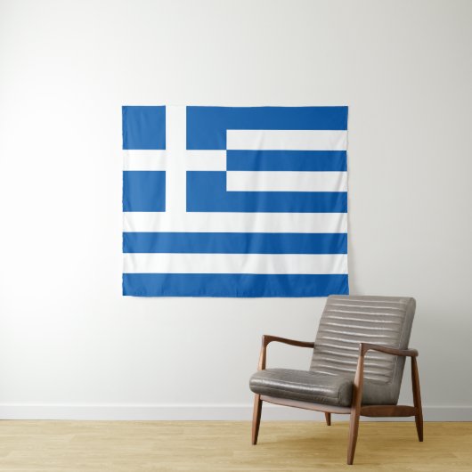 Griechenland-Flagge Wandteppich (Beispiel (Horizontal))