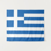 Griechenland-Flagge Wandteppich (Vorderseite (Horizontal))