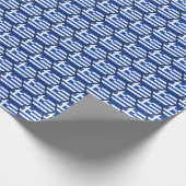 Griechenland-Flaggen-Bienenwaben-Packpapier Geschenkpapier (Ecke)