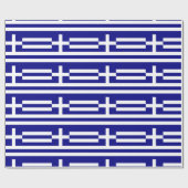 Griechenland Flaggen Blaue weiße Streifen und Kreu Geschenkpapier (Flach)