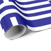 Griechenland Flaggen Blaue weiße Streifen und Kreu Geschenkpapier (Rolleneckpunkt)