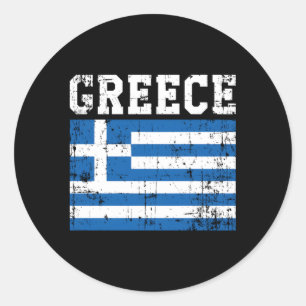 Griechenland Flaggen griechischer Wurzeln Runder Aufkleber