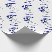 GRIECHENLAND-FLAGGEN-KARTE GESCHENKPAPIER (Ecke)