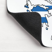 Griechenland-Flaggen-Karte GR Mousepad (Ecke)