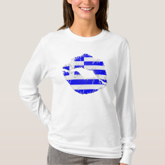 Griechenland-Flaggen-Lippen T-Shirt