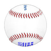 Griechenland Flaggenblau - Personalisierung Baseball (Rückseite)