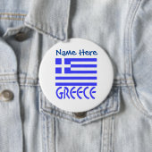 Griechenland Flaggenblau - Personalisierung Button (Beispiel)