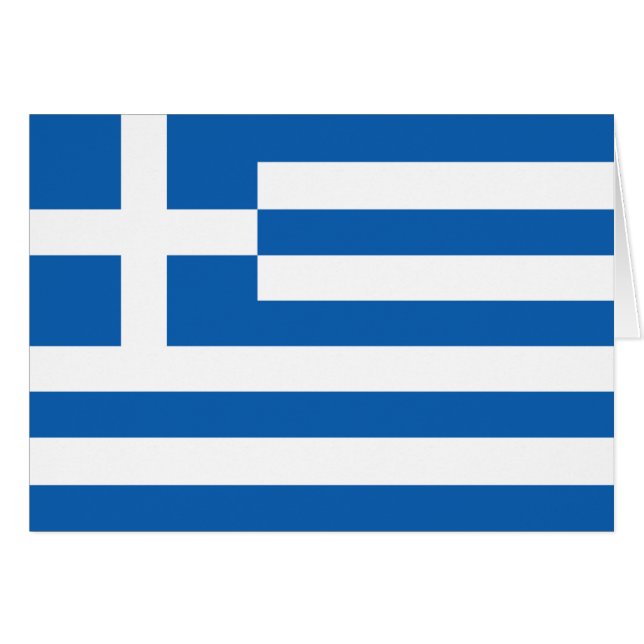 Griechenland-Flaggenkarte (Vorderseite (Horizontal))