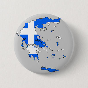 Griechenland-Flaggenkarte Button